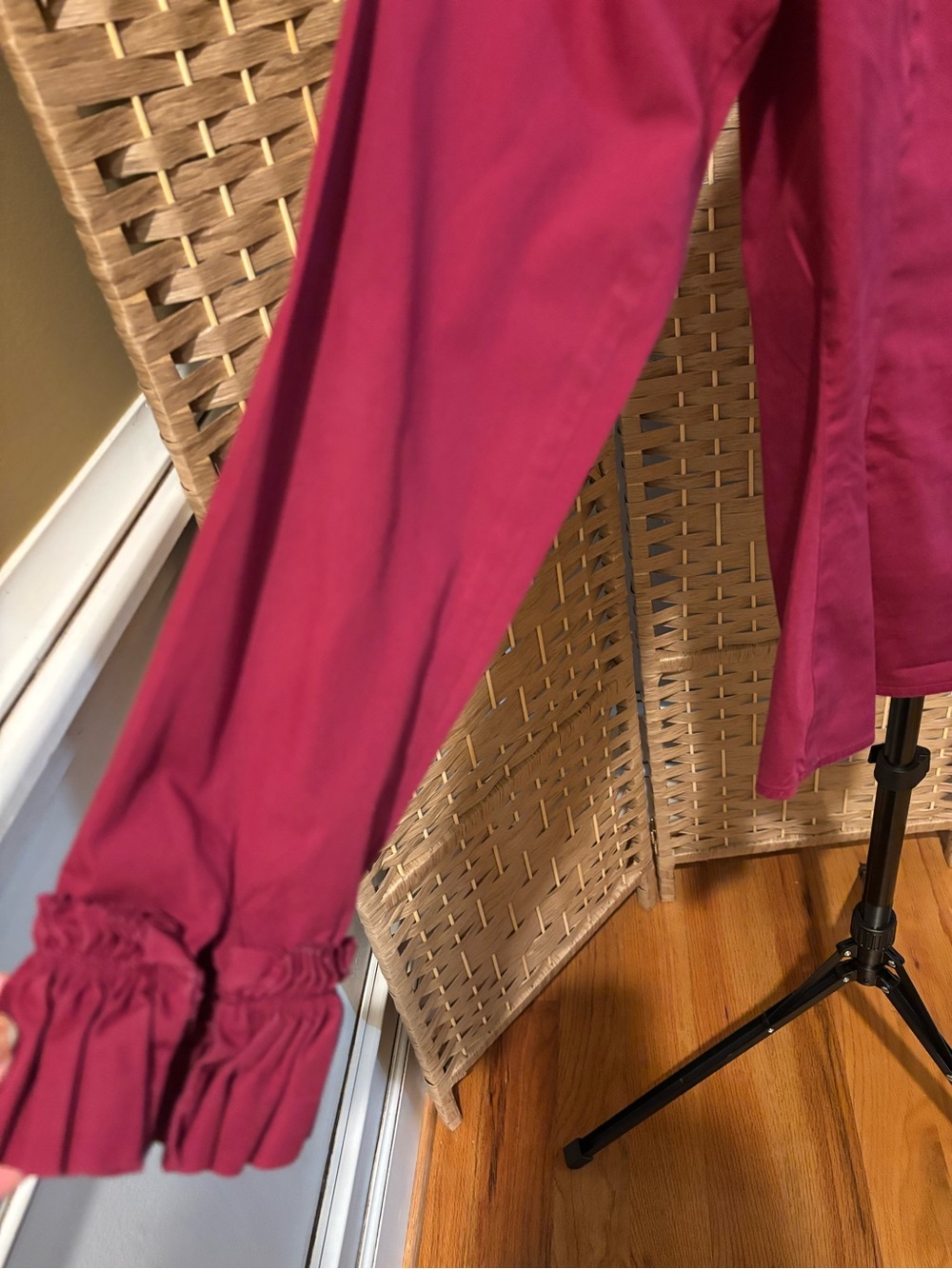 Vintage Miu Miu Deep Raspberry Button-Down - Picture 4 of 6
